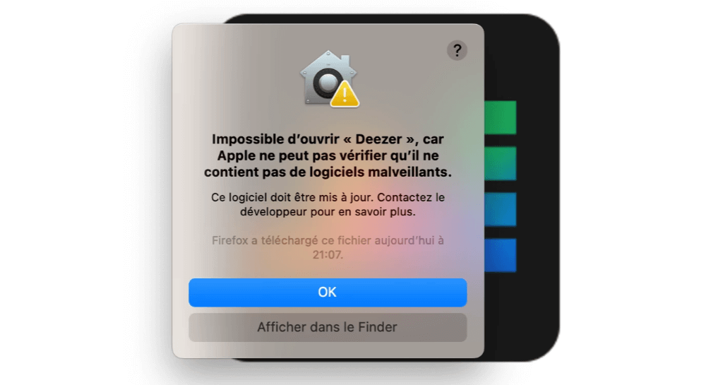 Impossible d’ouvrir Deezer sur Mac