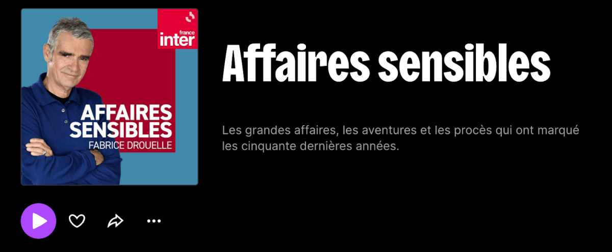 Podcast Affaires sensibles sur Deezer