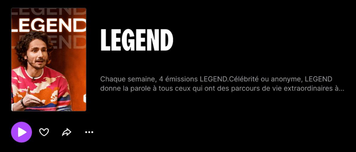 Podcast LEGEND sur Deezer